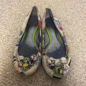 Vintage Coach medallion ballet flat multicolored 8